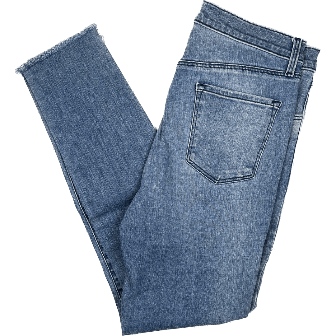 J Brand High Rise Raw Hem Skinny Jeans- Size 30 - Jean Pool