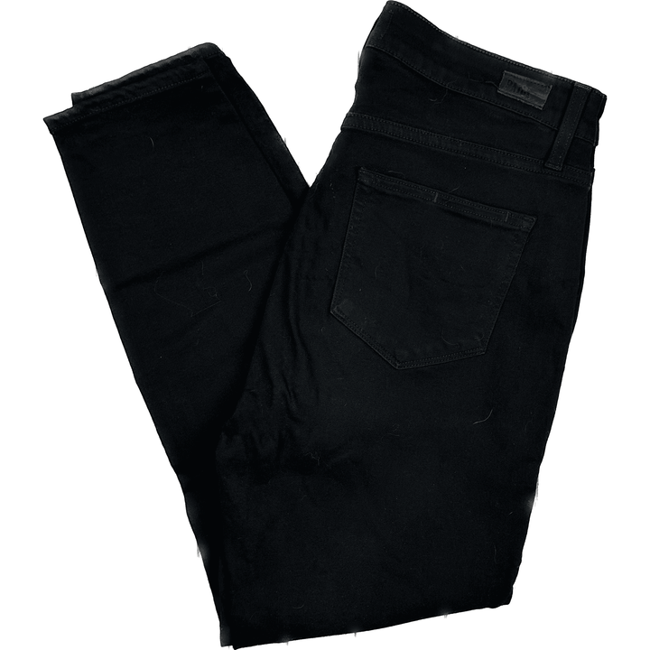 Paige Denim 'Margot Crop' Mid Rise Skinny Black Jeans- Size 29 - Jean Pool