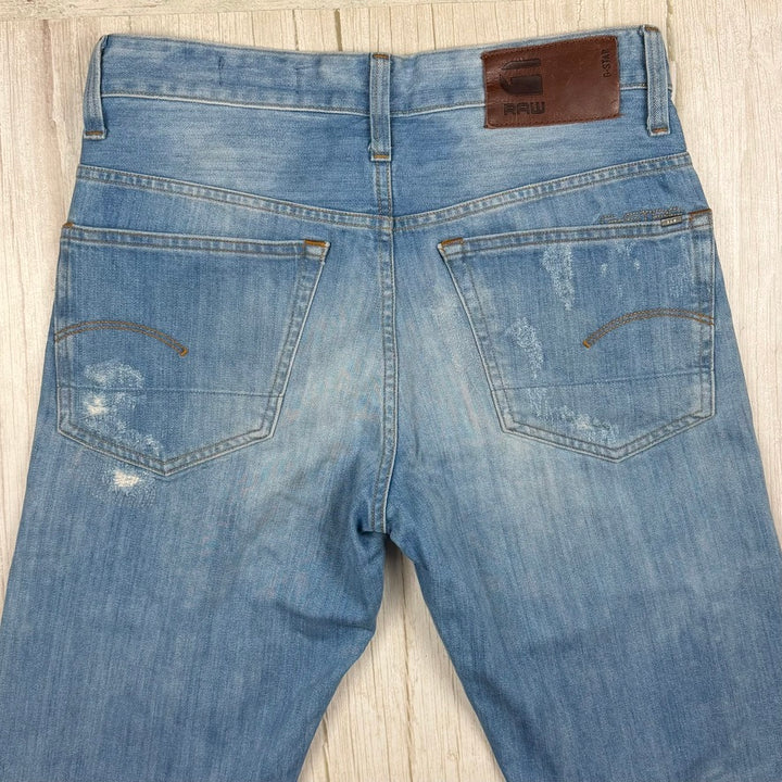 G Star Restored Denim '3301 Taper' Mens Jeans -Size 30/34