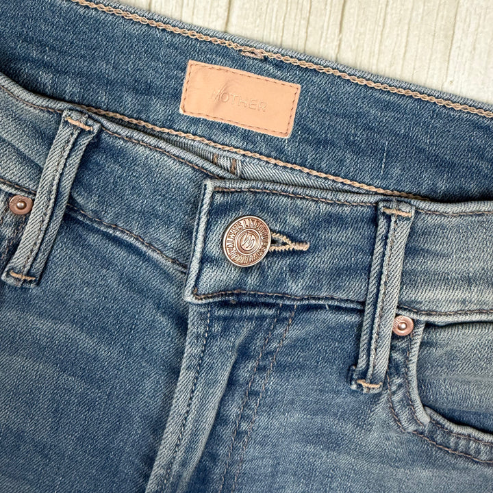 Mother 'The Stunner Zip Ankle Step Fray' Light Kitty Racer Jeans - Size 27