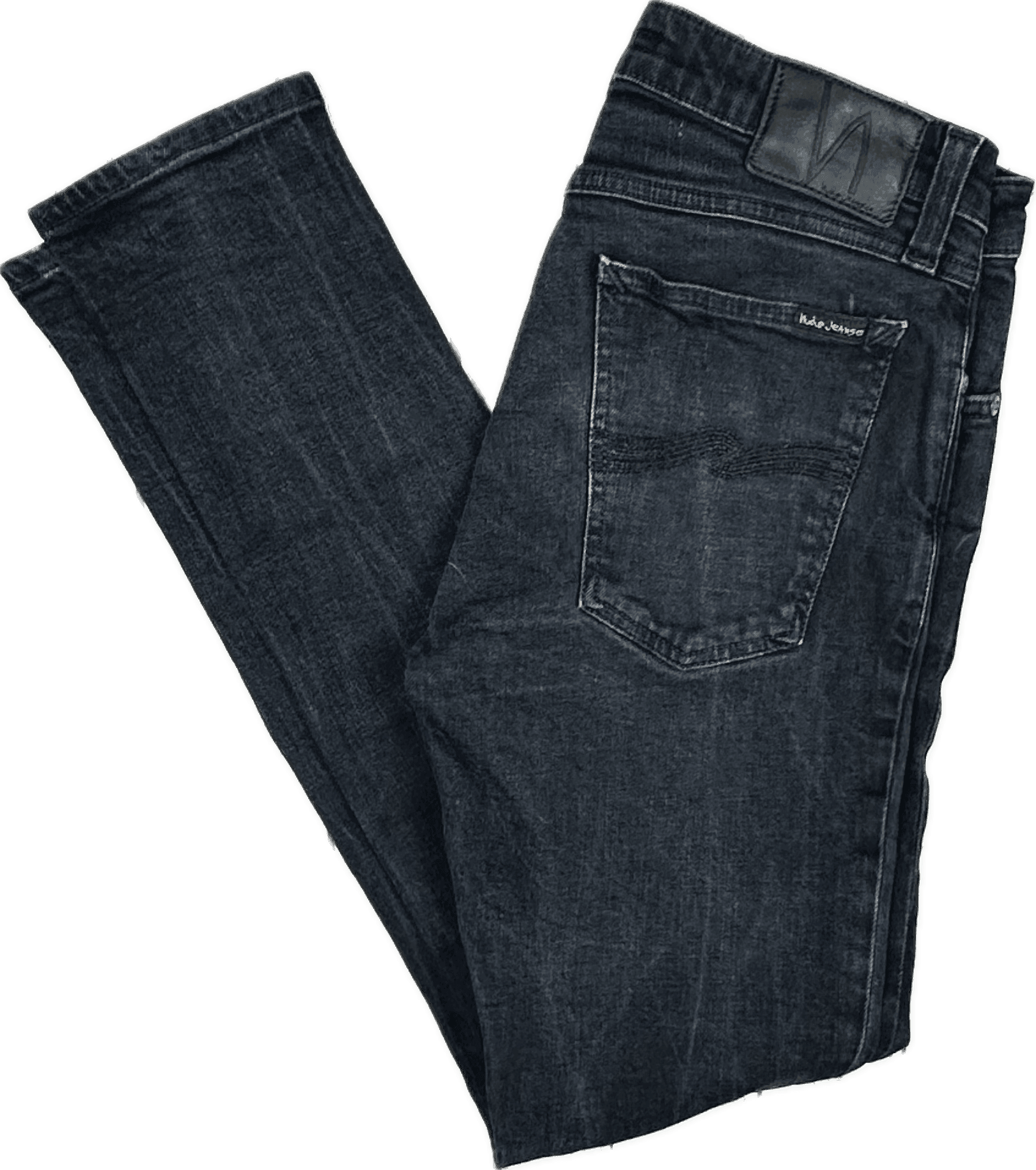 Nudie 'Skinny Lin' Black Black Wash Denim Jeans- Size 31/32 – Jean Pool