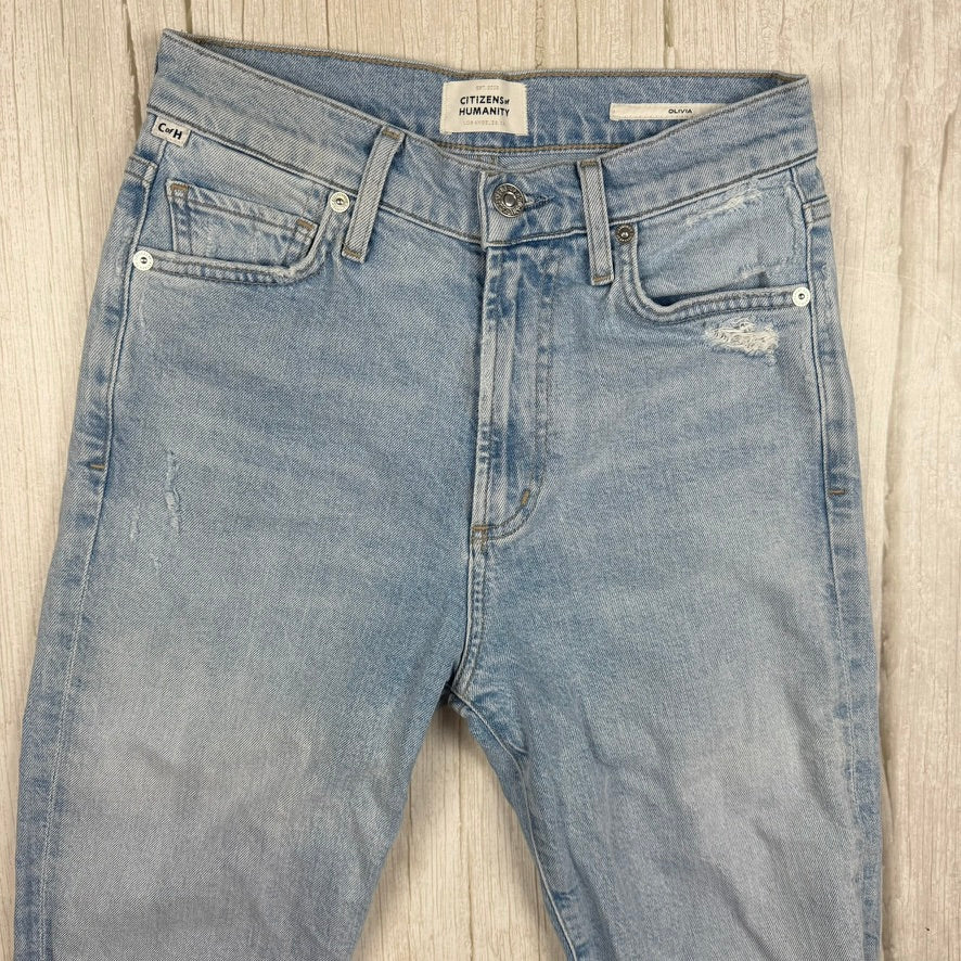 Citizens of Humanity High Rise 'Olivia' Slim Straight Jeans - Size 24