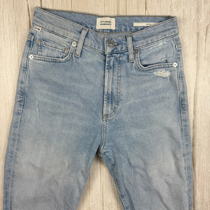 Citizens of Humanity High Rise 'Olivia' Slim Straight Jeans - Size 24