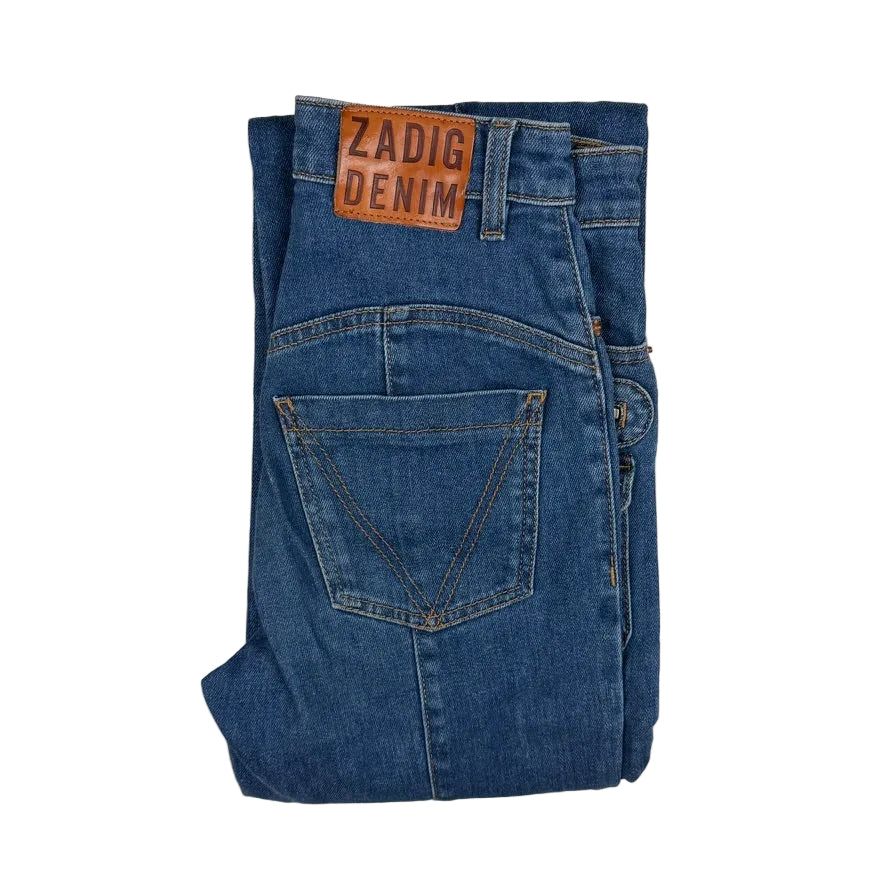 Zadig & Voltaire Paris High Slim Exposed Button 'Eyes' Jeans- Size 24