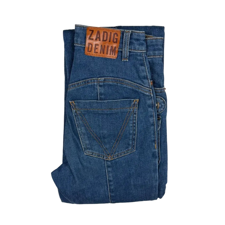 Zadig & Voltaire Paris High Slim Exposed Button 'Eyes' Jeans- Size 24
