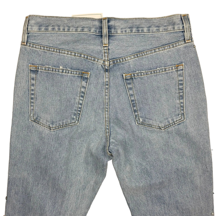 NWT - Jonathan Simkhai - Stunning Crystal & Pearl Trim Jeans  -Size 27