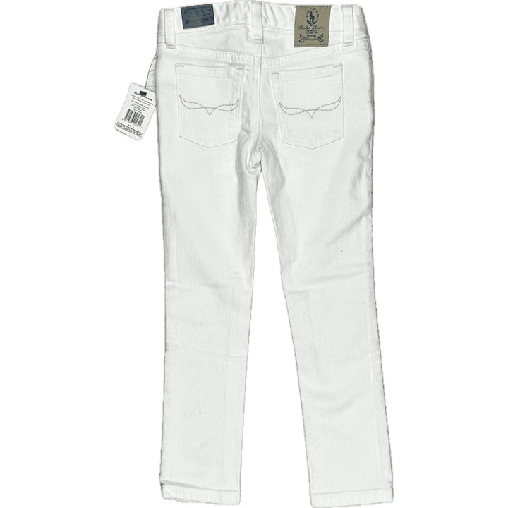 NWT - Ralph Lauren 'Bowery' White Skinny Jeans - Size 5Y