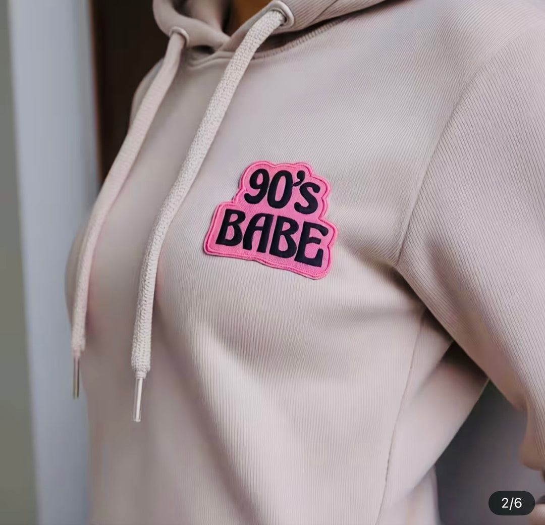 90's Babe-  Embroidered Iron On Patch