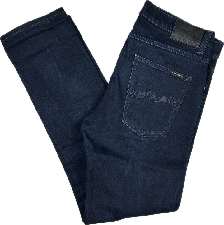 Nudie 'Lean Dean' Dry Indigo Indigo Wash Organic Cotton Jeans- Size 34/32