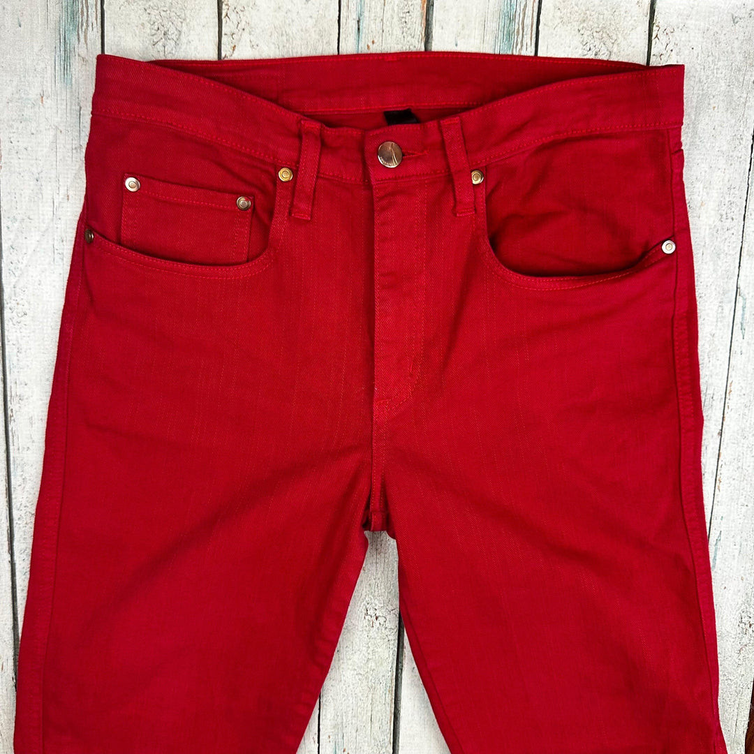 NOBODY Red Stretch Skinny Jeans- Size 30 - Jean Pool