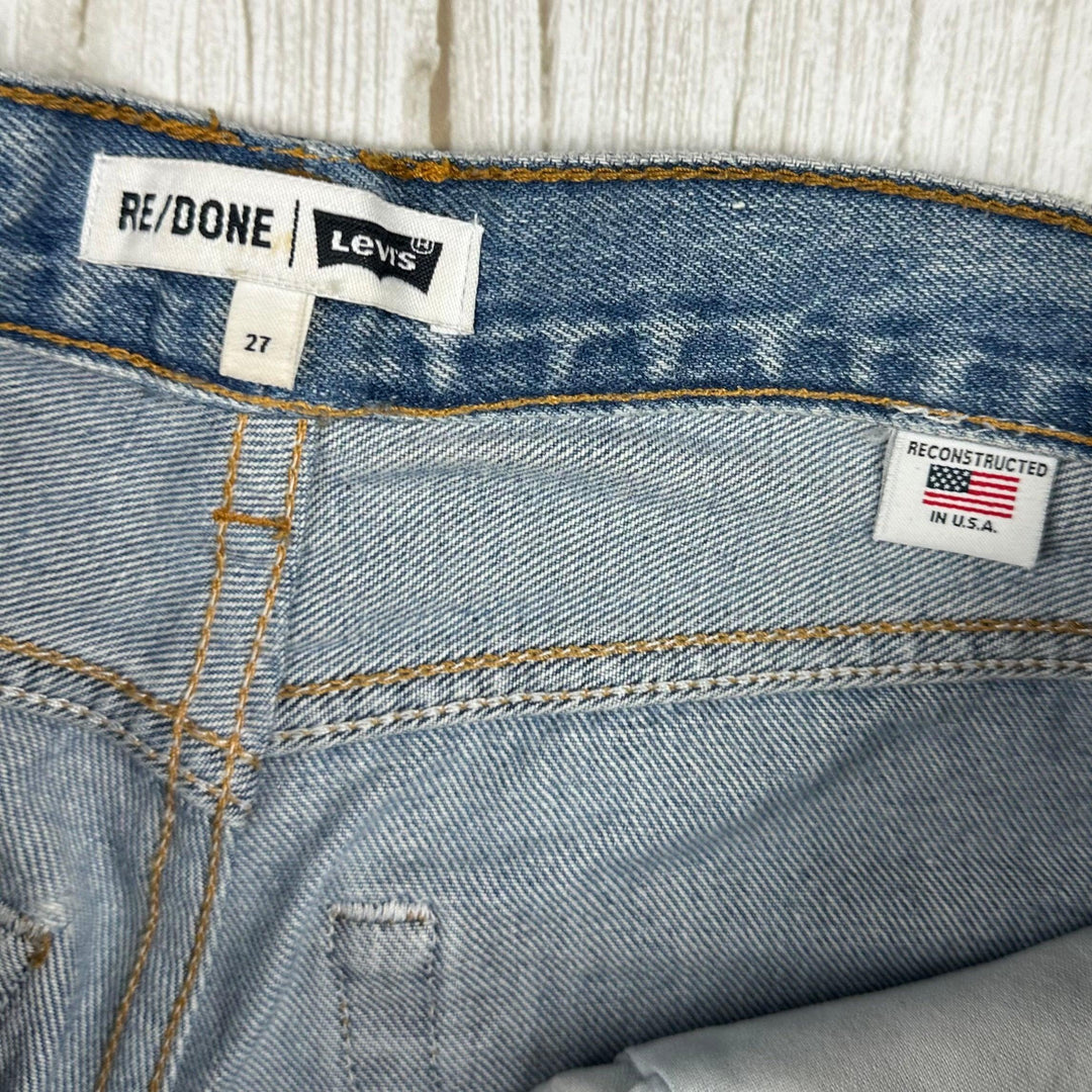 RE/DONE High Rise Ankle Fray Jeans -Size 27