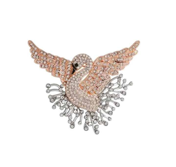 Crystal Swan Sparkle Brooch