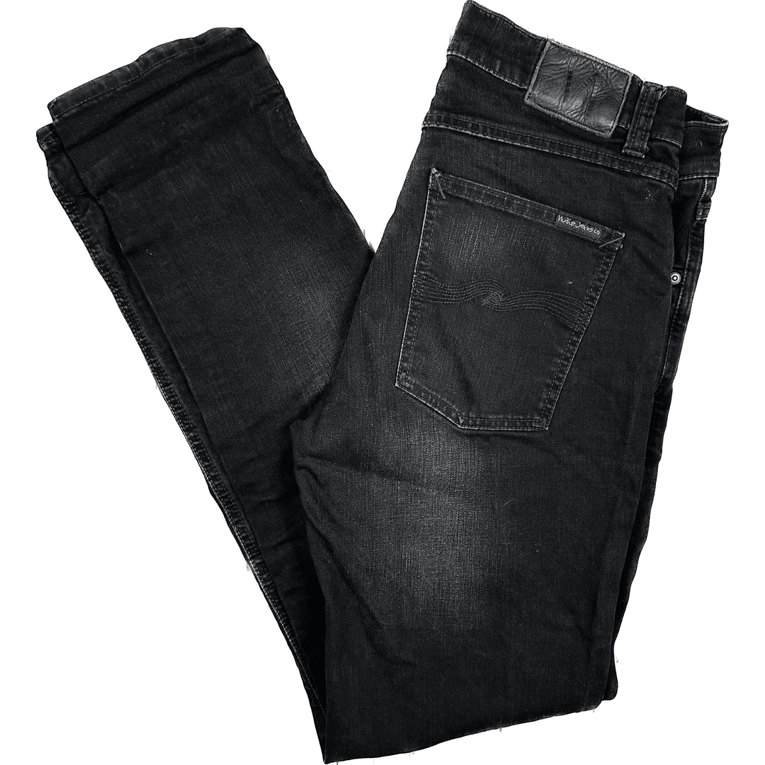 Nudie 'Lean Dean' Black Star Wash Organic Cotton Jeans- Size 31/32 - Jean Pool