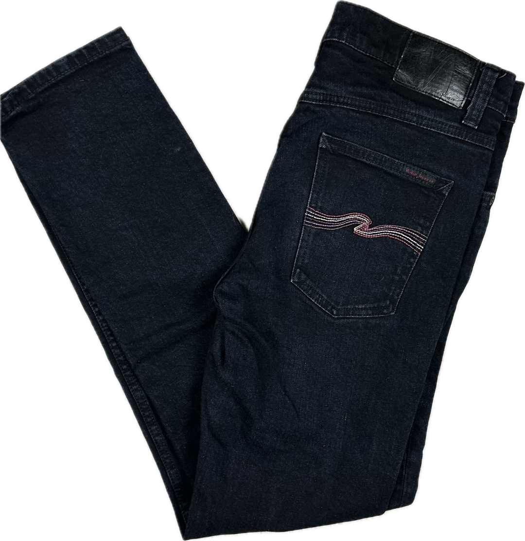 Nudie Lim. Ed. 'Lean Dean' Dry Rebirth Embro Jeans- Size 32/30