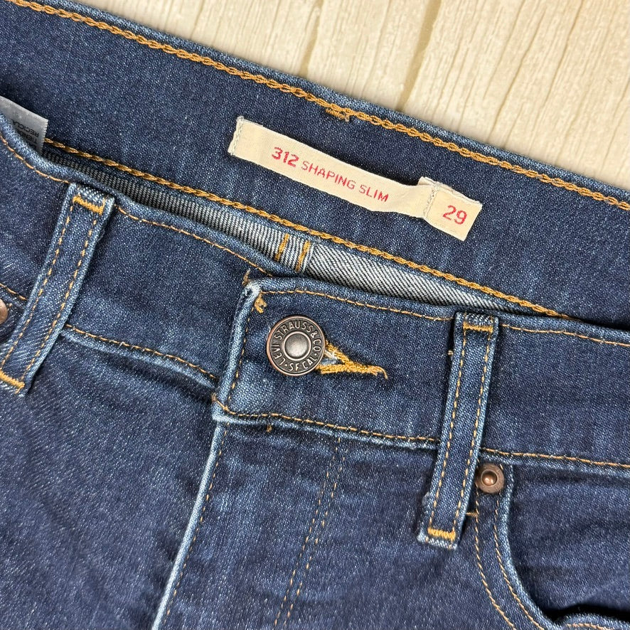 Levis Premium 312 Shaping Slim Mid Rise Jeans - Size 29"