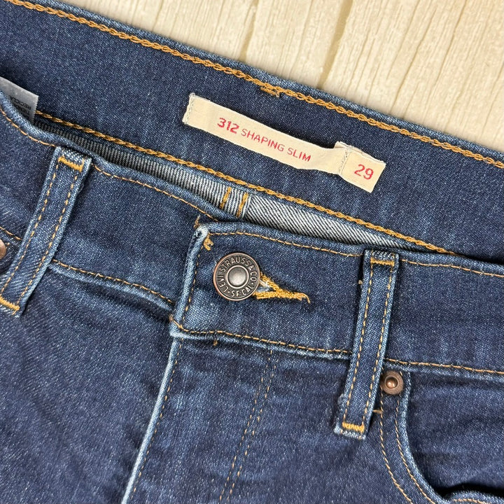 Levis Premium 312 Shaping Slim Mid Rise Jeans - Size 29"