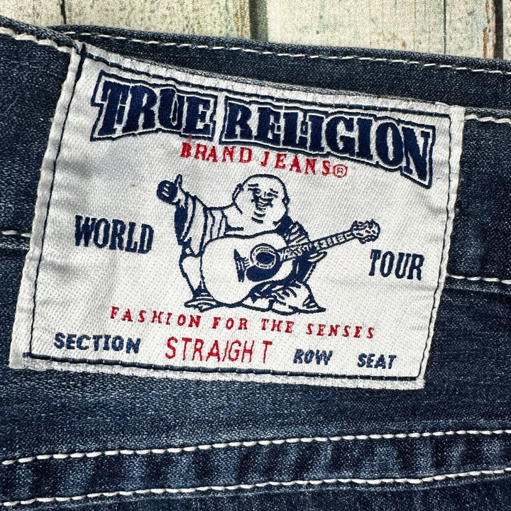 True Religion Mens 'Straight' Flap Top Pocket Jeans - Size 34 - Jean Pool