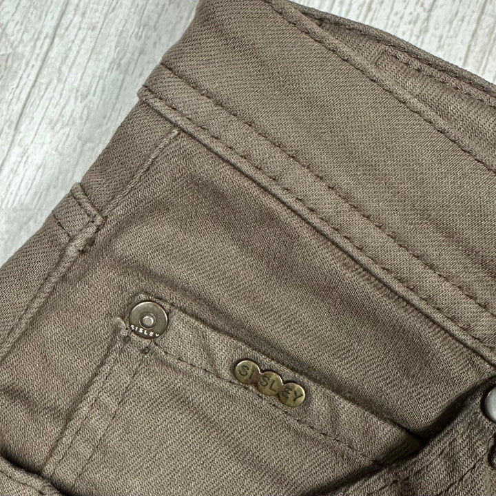 Sisley Khaki Low Slung Boyfriend Jeans -Size 27"
