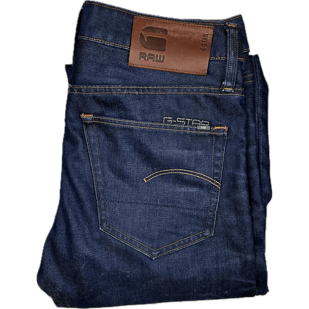 G Star '3301 Straight' Mens Dark Denim Jeans -Size 30S - Jean Pool