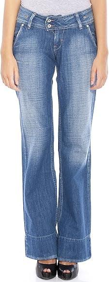 Pepe London 'B20 Slouch' Ladies Low Rise Wide Leg Jeans- Size 34 or 16AU