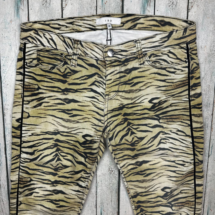 IRO France Ladies Tiger Print Slim Fit Jeans- Size 29 - Jean Pool