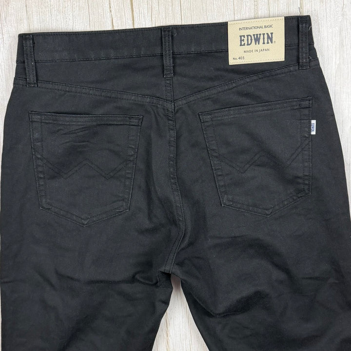 Edwin Made in Japan - '403' Vintage 90's Mens Black Jeans -Size 31