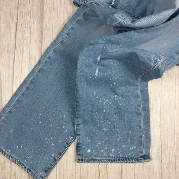 Levis 501 S Button Fly Mens Bleach Splatter Jeans -Size 33/32