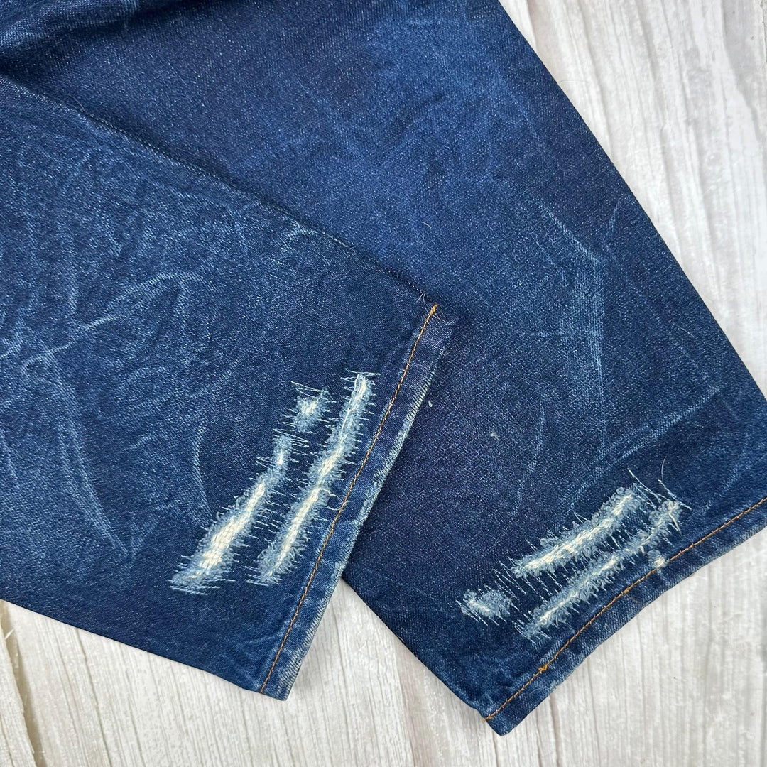 Philipp Plein Mens 'Petrol Water' Straight Cut Jeans -Size 38