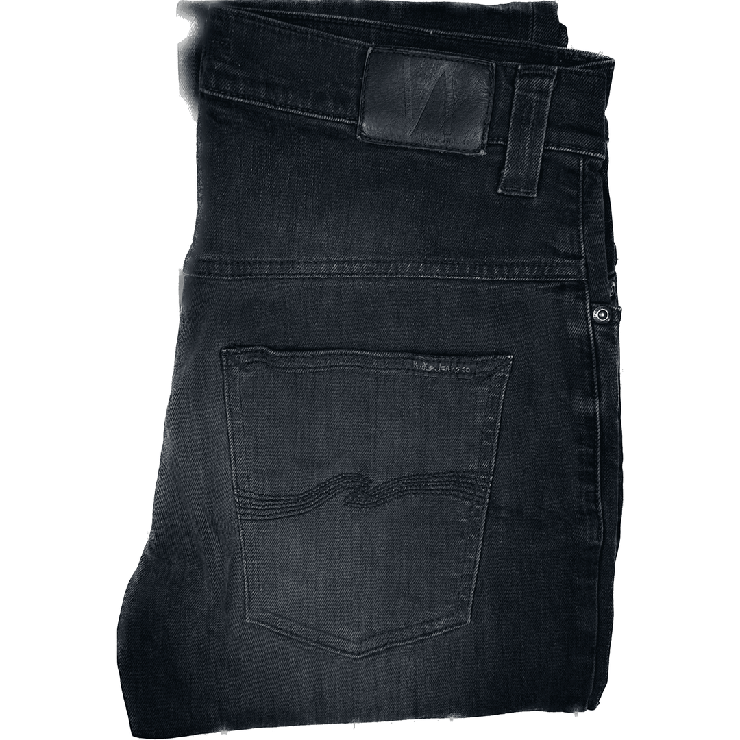 Nudie Jeans Co. 'Thin Finn' Org. Black and Grey Jeans - Size 33/32 - Jean Pool