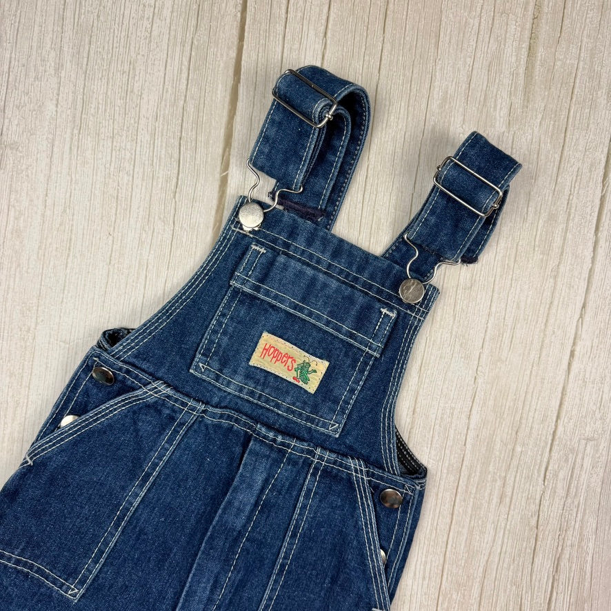 Vintage 1970's 'Hoppers' Australian Made Dungaree Overalls - Size 2Y