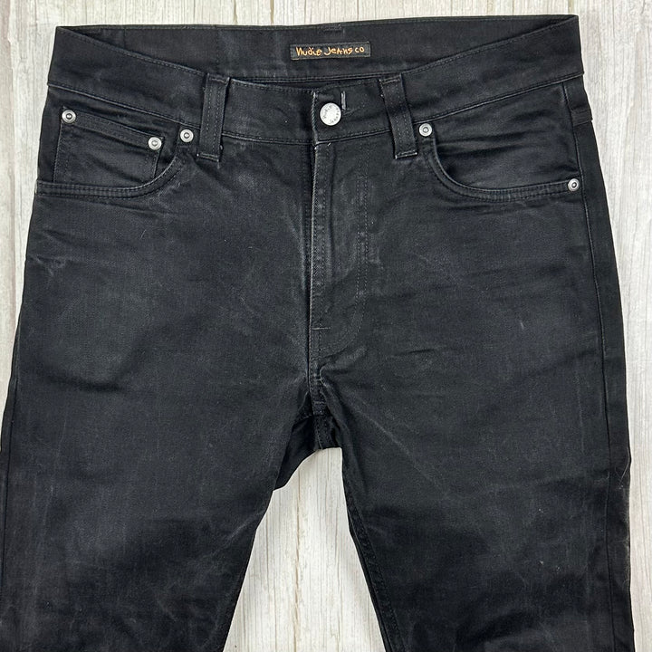 Nudie 'Lean Dean' Dry Cold Black Wash Organic Jeans- Size 31/30 - Jean Pool