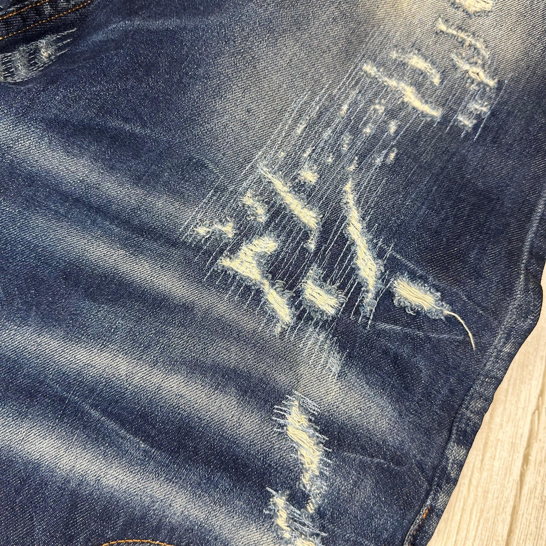 Philipp Plein Mens 'Petrol Water' Straight Cut Jeans -Size 38