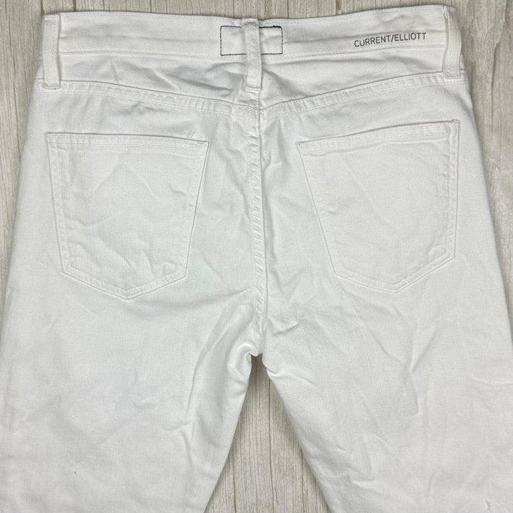 Current/Elliot 'The Stove Pipe' White Straight Jeans- Size 27