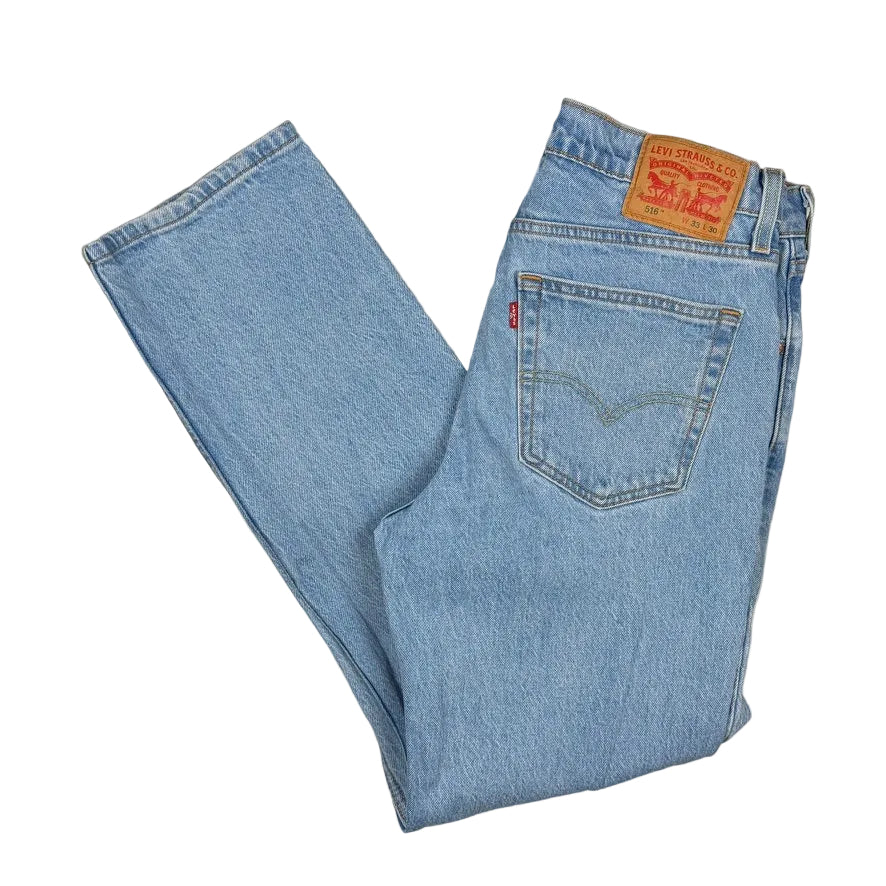 Levis 516 Straight Leg Denim Jeans - Size 33/30