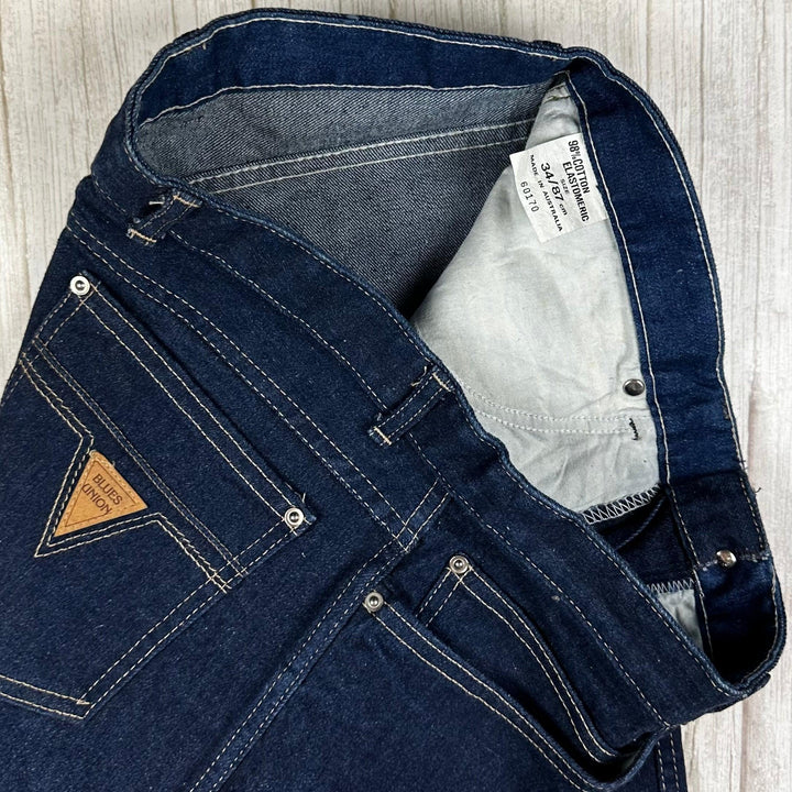 Blues Union Genuine 1980's Aussie Mens Vintage Denim Jeans - 34