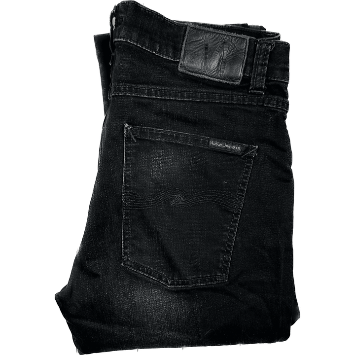 Nudie 'Lean Dean' Black Star Wash Organic Cotton Jeans- Size 31/32 - Jean Pool