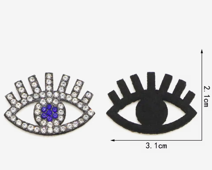 Evil Eye Crystal - Stitch On Patch