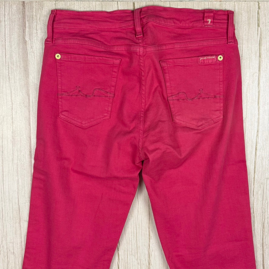 7 for all Mankind 'The Skinny' Hot Pink Jeans Size- 28