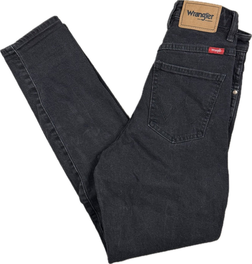 Wrangler 'Tyler' High Tapered Aged Black Jeans - Size 6