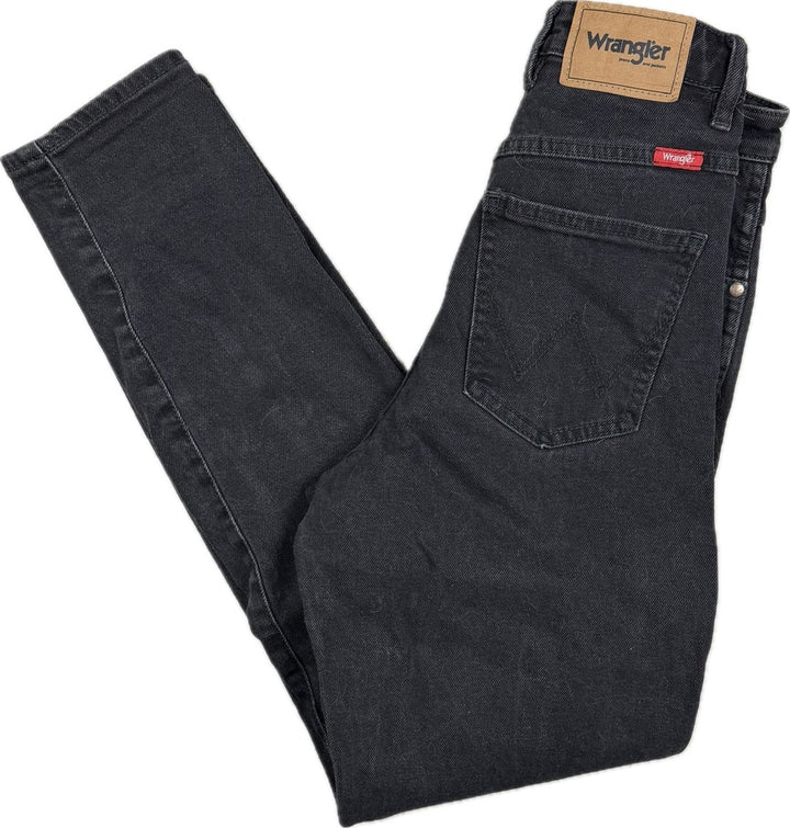 Wrangler 'Tyler' High Tapered Aged Black Jeans - Size 6