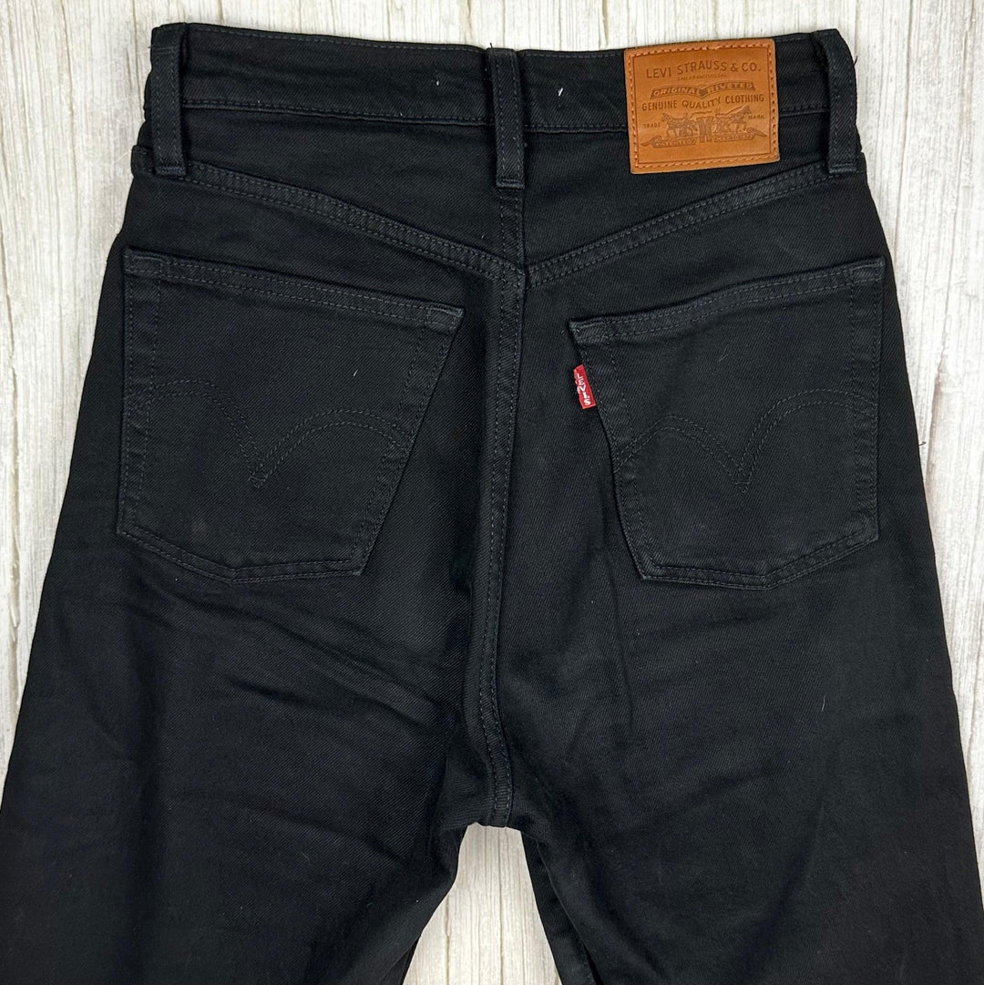 Levis Ladies Black ‘Ribcage Straight’ Jeans  - Size 24S