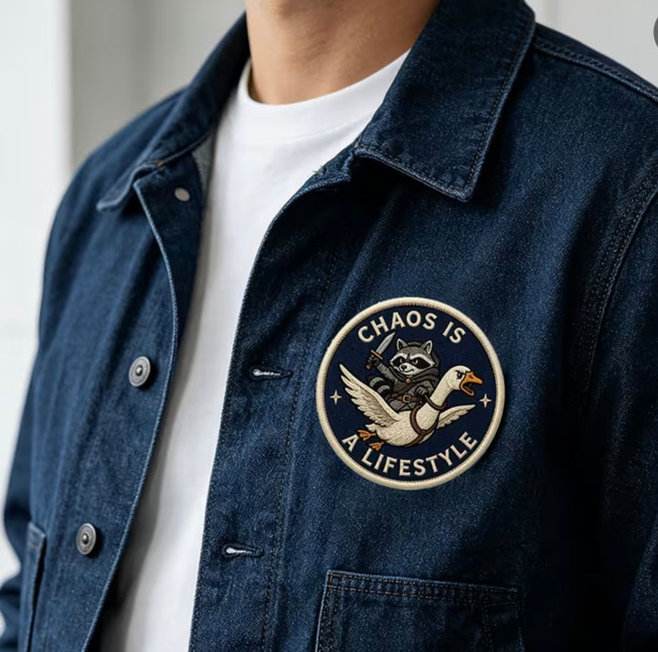 Chaos is a Lifestyle -  Embroidered Iron On Patch