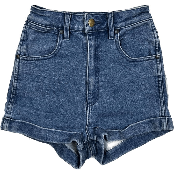 Wrangler 'Pin Up' Stretch Ladies Denim Shorts - Size 6 - Jean Pool