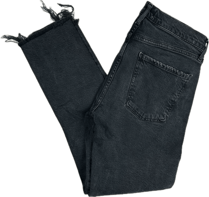 AGOLDE Black Mid Rise Slim 'Toni' Jeans- Size 27