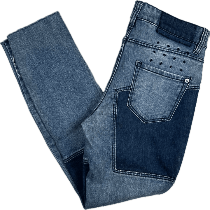 Ksubi 'Spray On' Patch Repair Wash Jeans- Size 25 - Jean Pool