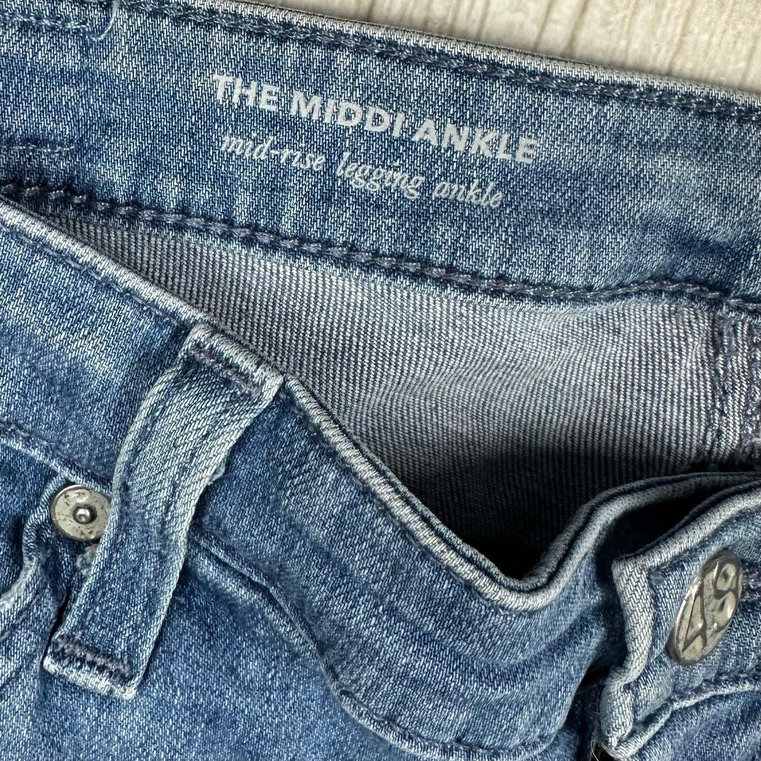 AG Adriano Goldschmied 'The Middi Ankle' Stretch Jeans- Size 30R