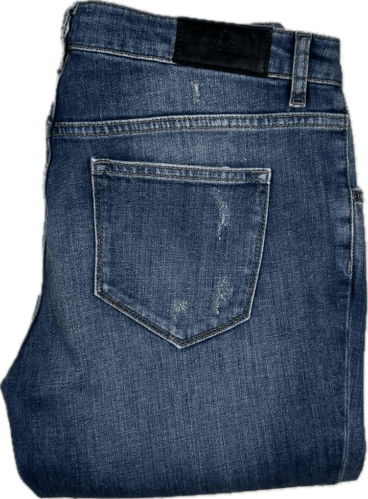 Jag Jeans Distressed 'Bobbie' Boyfriend Crop Jeans - Size 10 - Jean Pool