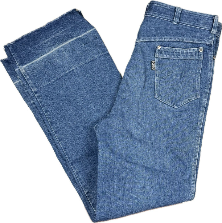 Ponjas 70/80s Vintage Rare Australian Made Ladies Wide Leg Jeans- Suit Size 14