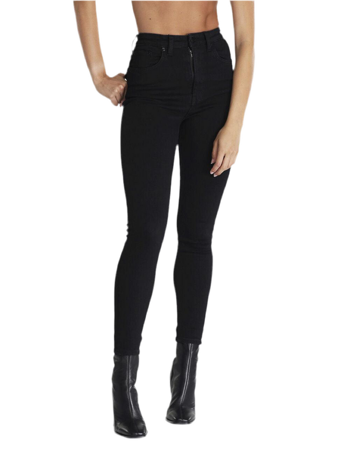 Lee 'High Licks Crop' Black Skinny Jeans - Size 10