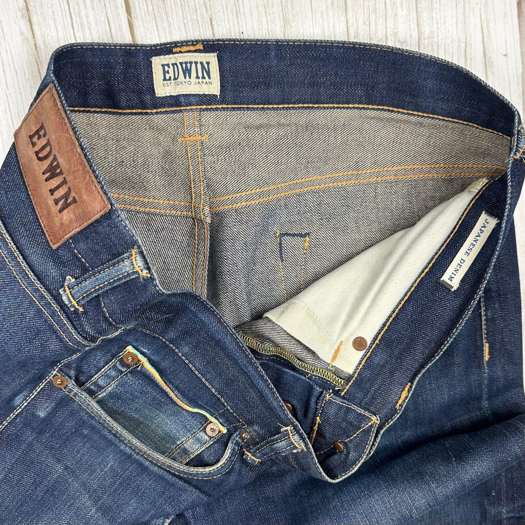 Edwin Japanese Denim- 'ED80' Rainbow Selvedge Mens Slim Jeans -Size 33/34